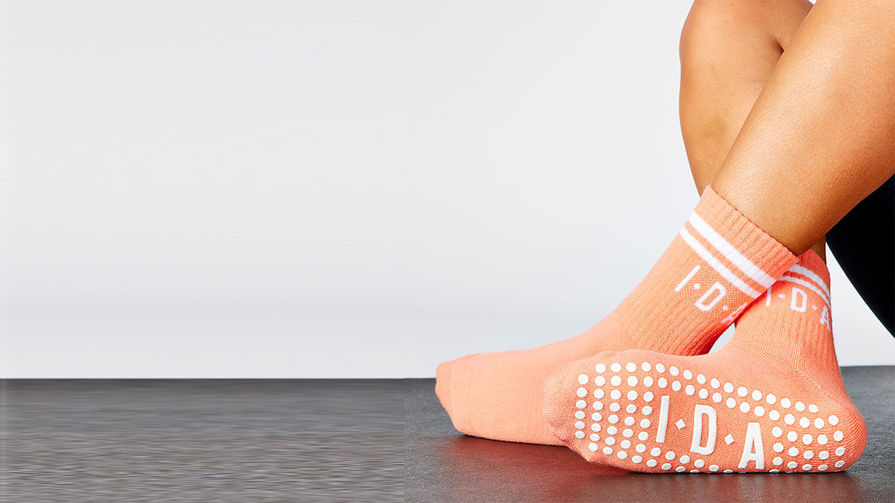 Best selling half crew grip sock