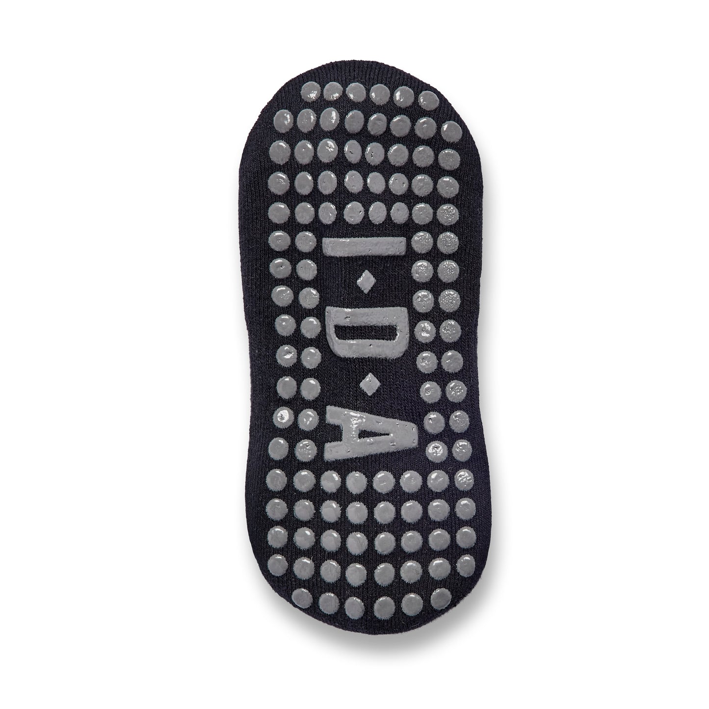 Black ankle grip sock for yoga