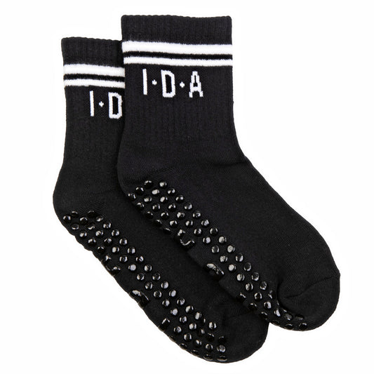 Crew Black Grip Sock