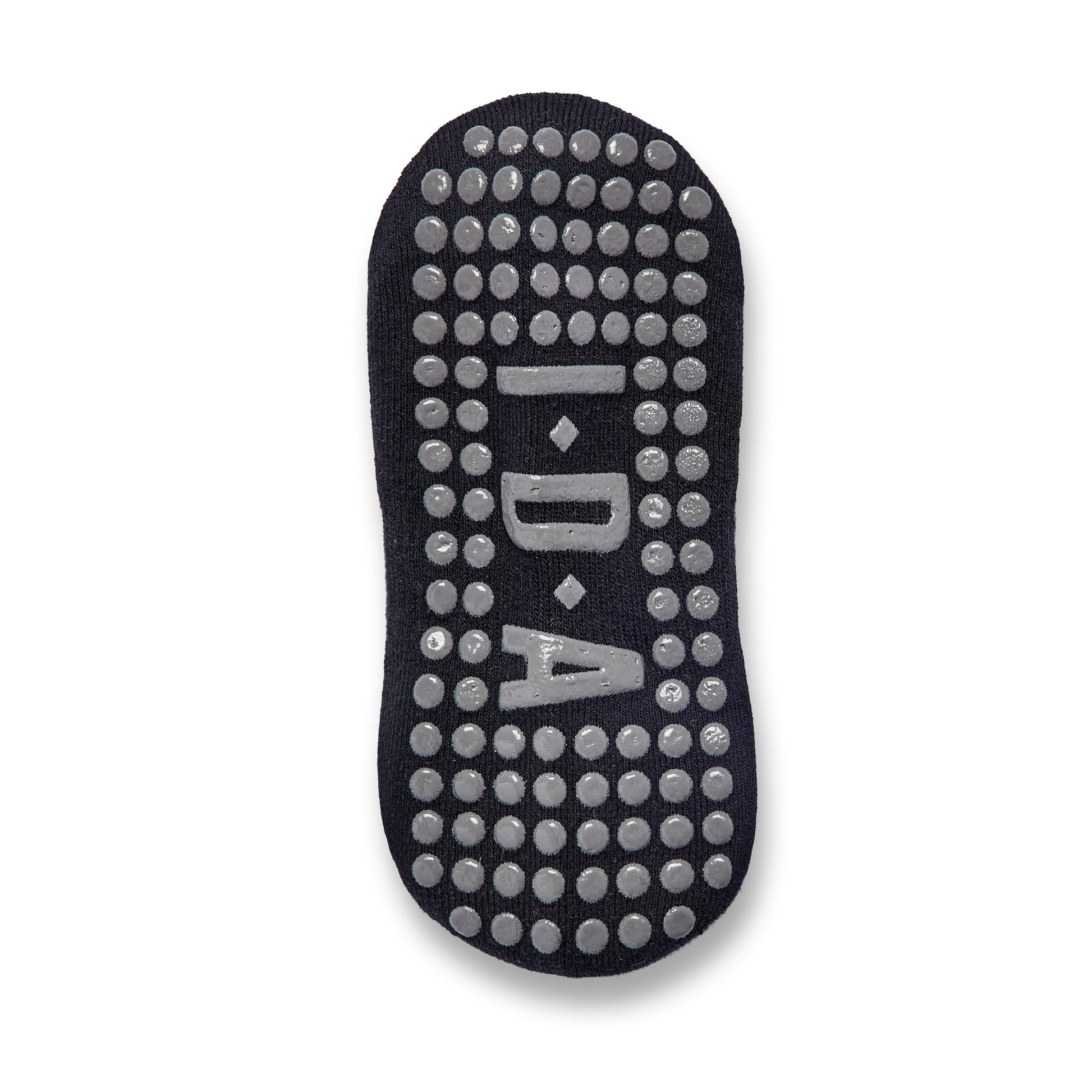 Black ankle grip sock for yoga