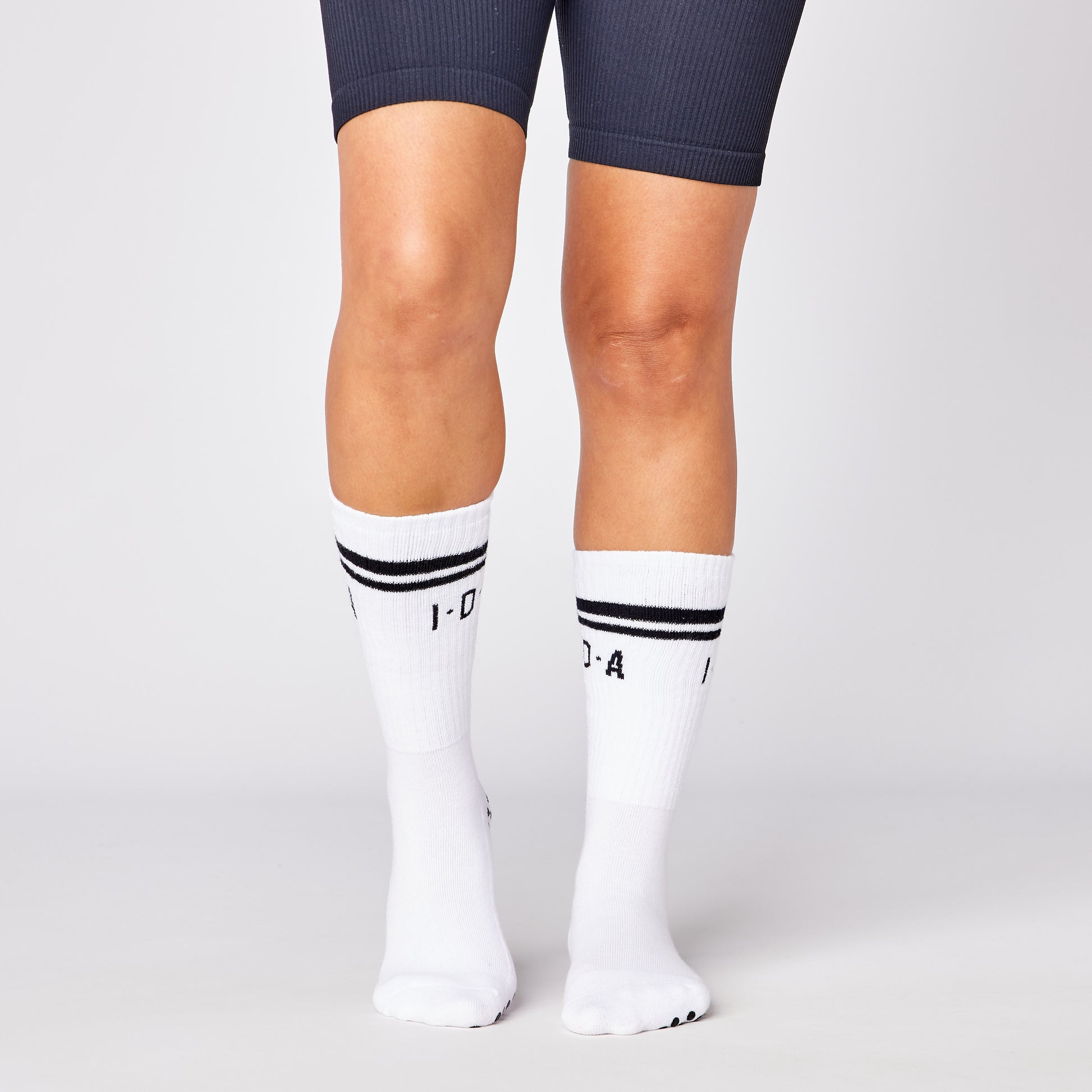 White long grip sock for women's football