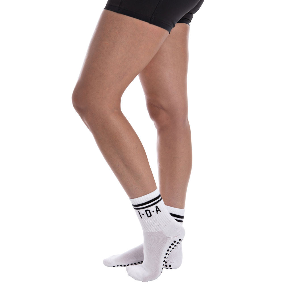 White non-slip socks for pilates
